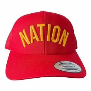 NFL CHIEFS “NATION” SNAPBACK TWILL TRUCKER CAP